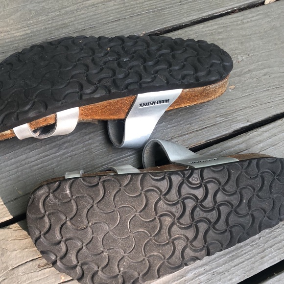 Silver Birkenstocks in great condition - Picture 7 of 8